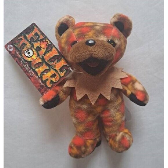 Fall Tour Bear Grateful Dead Beanie Limited Edition Plush Doll Leaves Autumn NWT - Picture 1 of 4